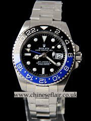 Fake Rolex Batman Dial GMT-Master II Oyster Band Watch 40mm Fake Rolex Batman Dial GMT-Master II Oyster Band Watch 40mm